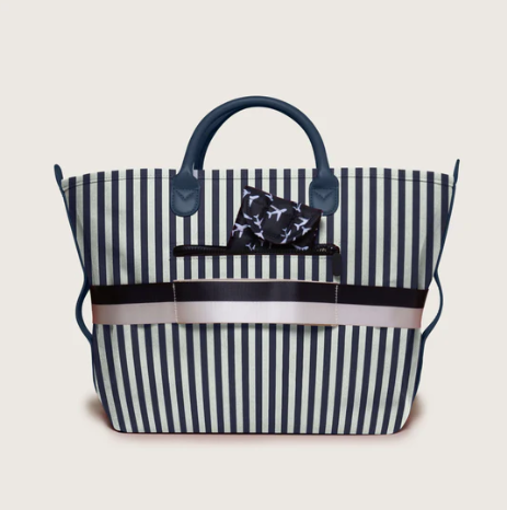 The Canvas Go-Tote - Navy Stripe