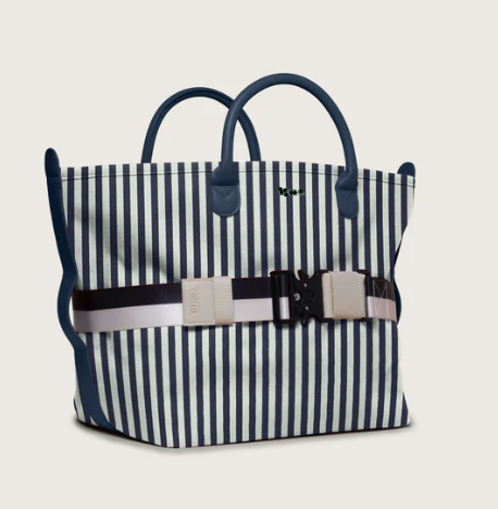 The Canvas Go-Tote - Navy Stripe