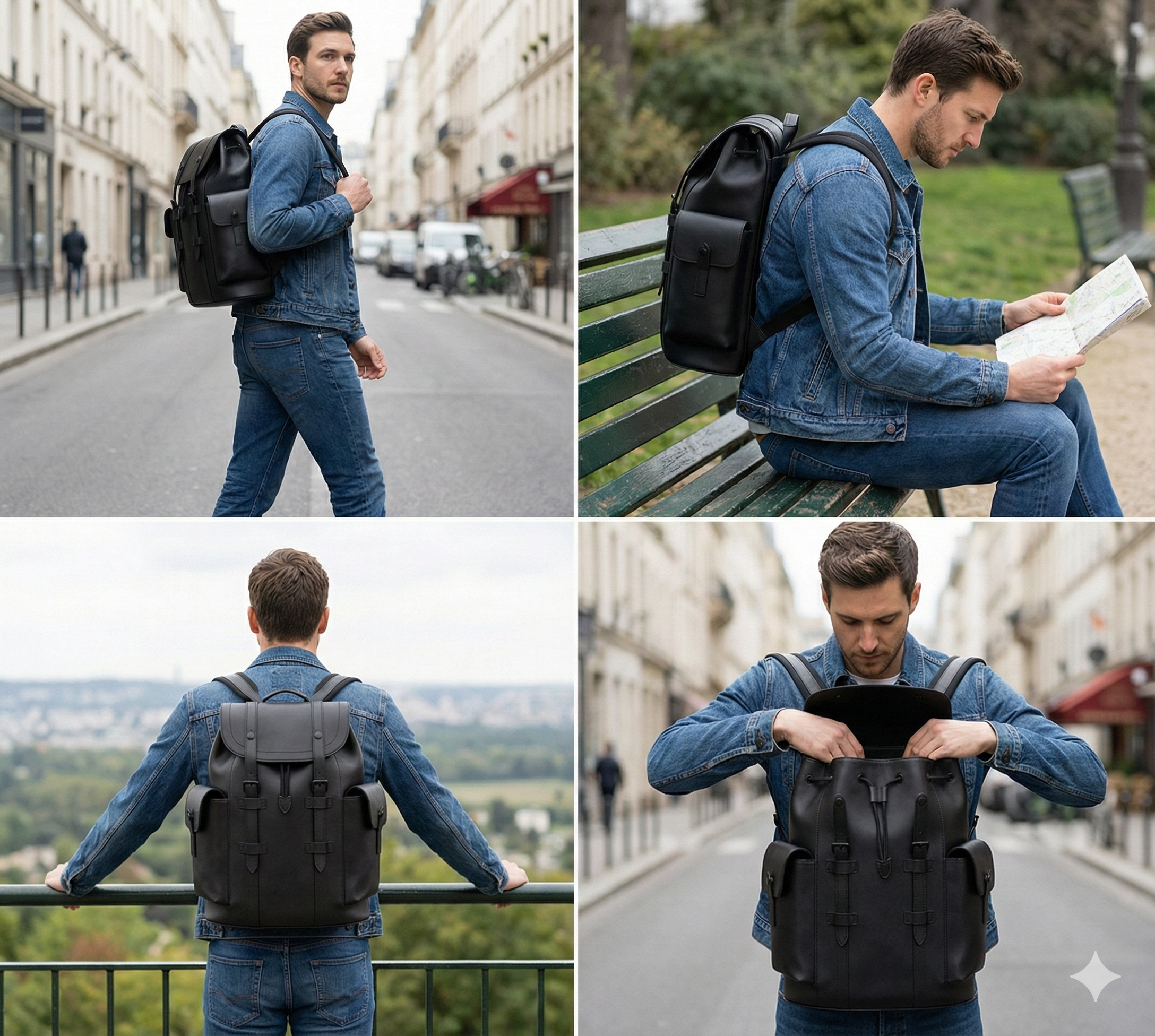 The Midnight Noir Leather Rucksack