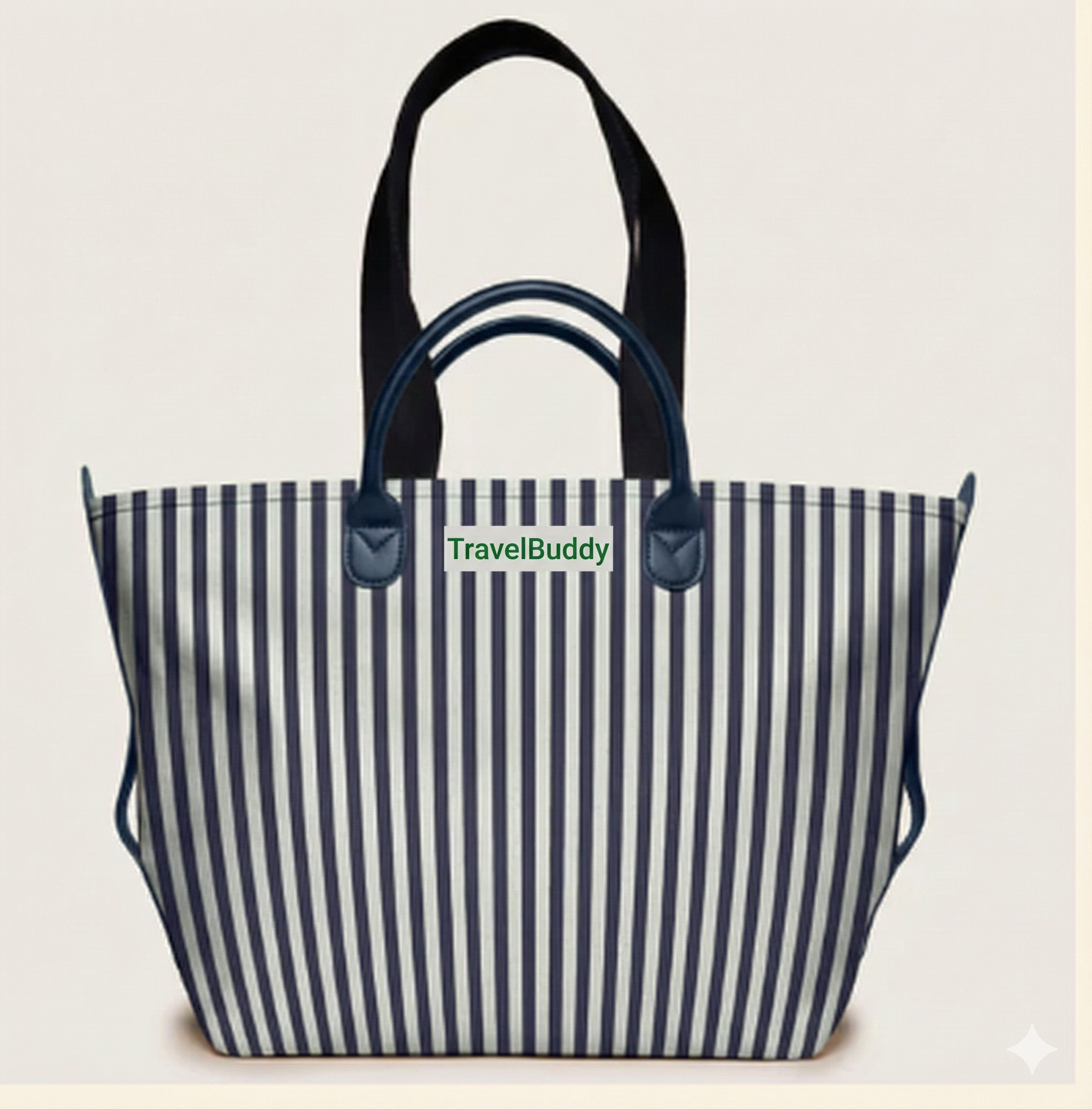 The Canvas Go-Tote - Navy Stripe
